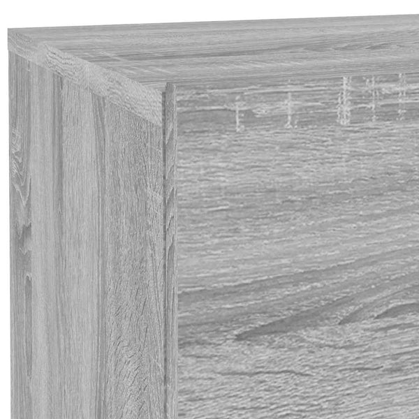 Nachttisch mit LED Grau Sonoma 70x36x40,5 cm