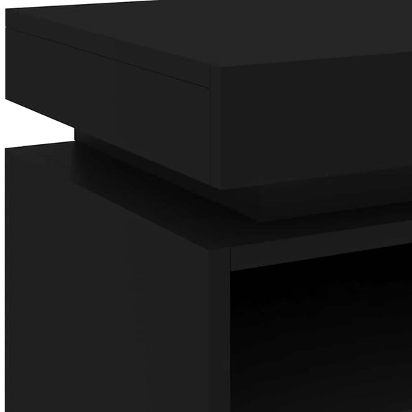 LED Nachttische Schwarz 2er-Set