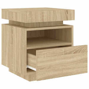 Nachttische mit LED Sonoma Eiche 2er Set