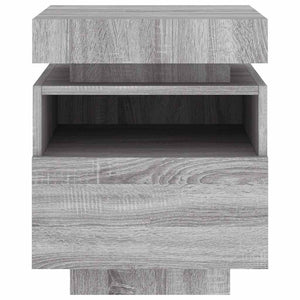 Nachttisch mit LED Grau Sonoma 40x39x48,5 cm