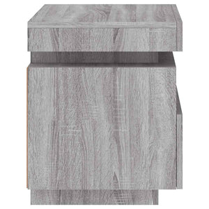 Nachttisch mit LED Grau Sonoma 40x39x48,5 cm