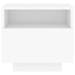 Nachttisch mit LED Weiß 40x39x37 cm