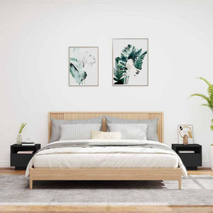 Nachttische mit LED-Leuchten, 2er-Set