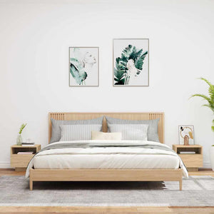 Nachttische mit LED Sonoma Eiche, 2er-Set
