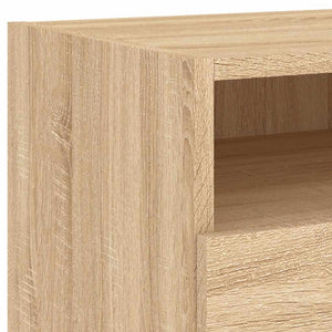 Nachttische mit LED Sonoma Eiche, 2er-Set
