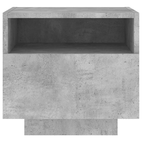 Nachttische mit LED Betongrau 2er-Set