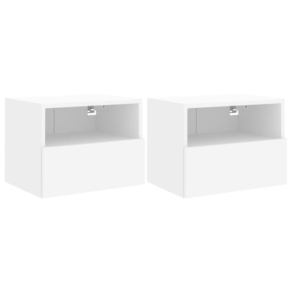Weiße TV-Wandschränke, 2er Set