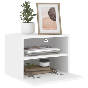 Weiße TV-Wandschränke, 2er Set
