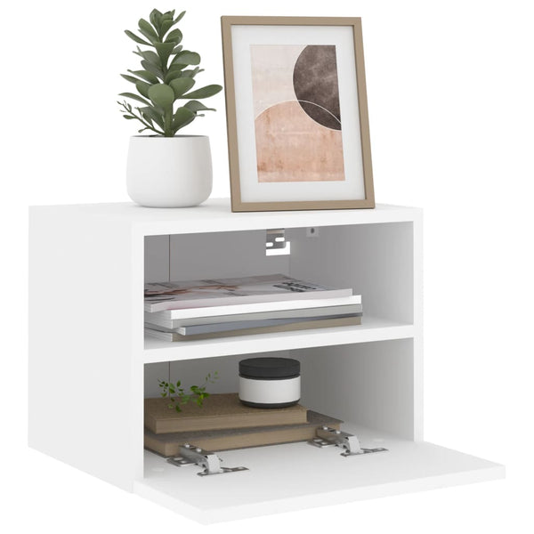 Weiße TV-Wandschränke, 2er Set
