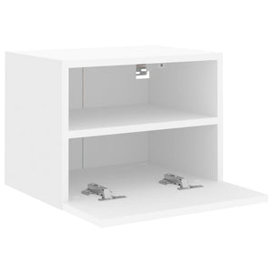 Weiße TV-Wandschränke, 2er Set