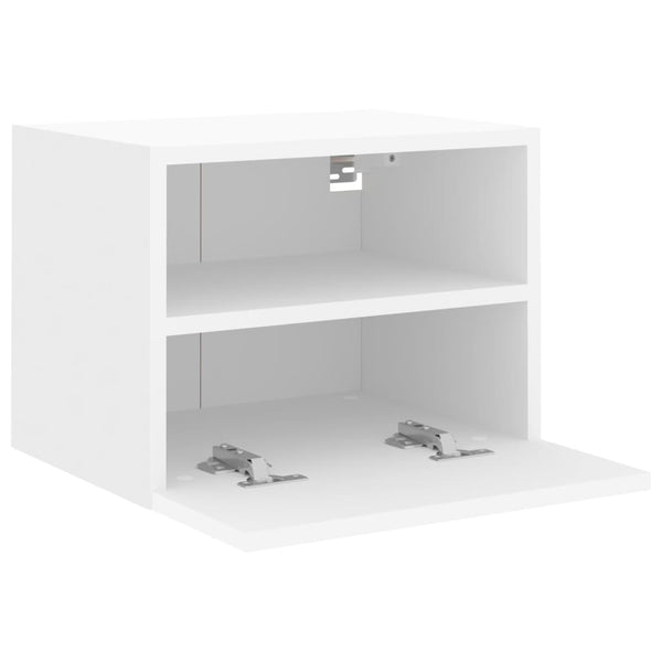 Weiße TV-Wandschränke, 2er Set