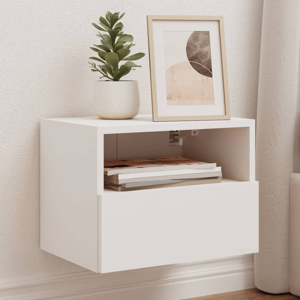 Weiße TV-Wandschränke, 2er Set