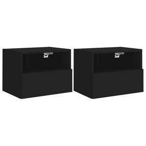TV-Wandschränke Schwarz 40x30x30cm, 2er Set