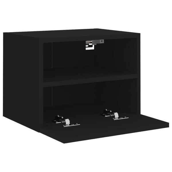 TV-Wandschränke Schwarz 40x30x30cm, 2er Set