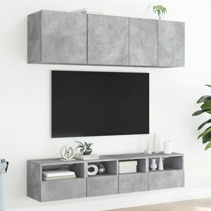 TV-Wandschränke, 2er Set, Betongrau