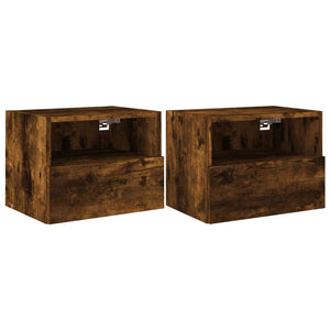 TV-Wandschränke 2er Set Räuchereiche 40x30x30 cm