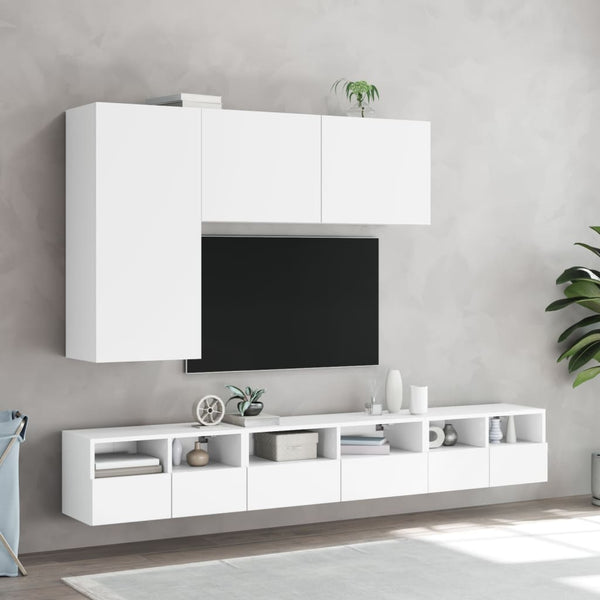 vidaXL Meubles TV muraux 2 pcs Blanc 60x30x30 cm Bois d'ingénierie