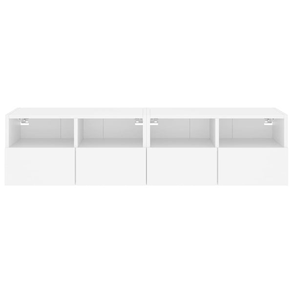 vidaXL Meubles TV muraux 2 pcs Blanc 60x30x30 cm Bois d'ingénierie