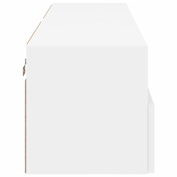vidaXL Meubles TV muraux 2 pcs Blanc 60x30x30 cm Bois d'ingénierie