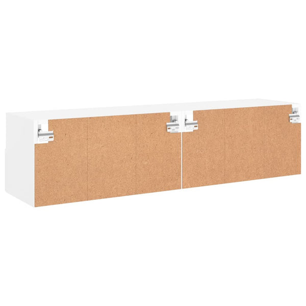 vidaXL Meubles TV muraux 2 pcs Blanc 60x30x30 cm Bois d'ingénierie