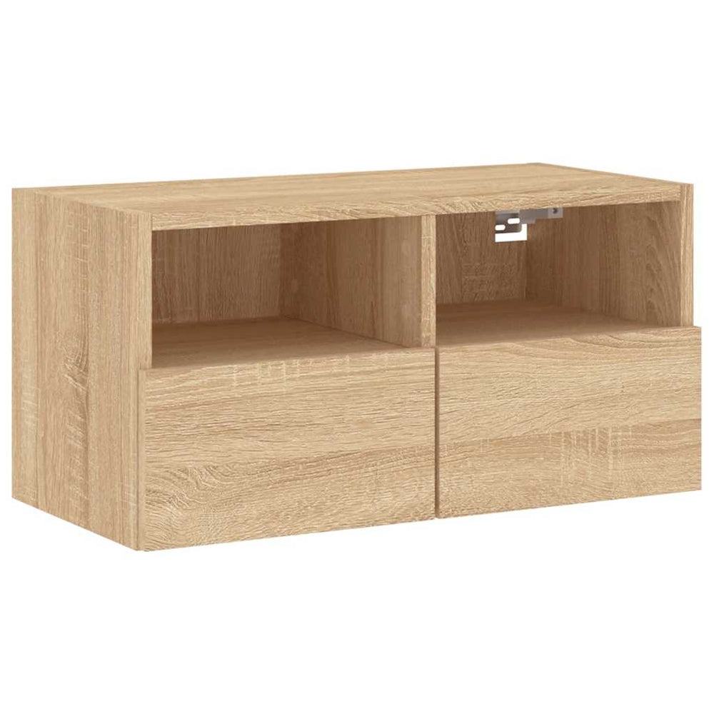 Meuble TV mural vidaXL chêne Sonoma 60x30x30 cm bois d'ingénierie