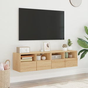 TV-Wandschränke Sonoma-Eiche 60x30x30cm, 2er Set