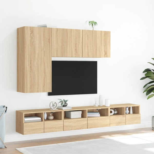 TV-Wandschränke Sonoma-Eiche 60x30x30cm, 2er Set