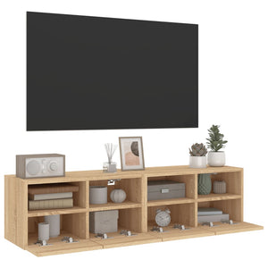TV-Wandschränke Sonoma-Eiche 60x30x30cm, 2er Set