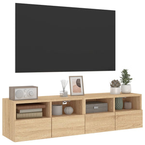 TV-Wandschränke Sonoma-Eiche 60x30x30cm, 2er Set