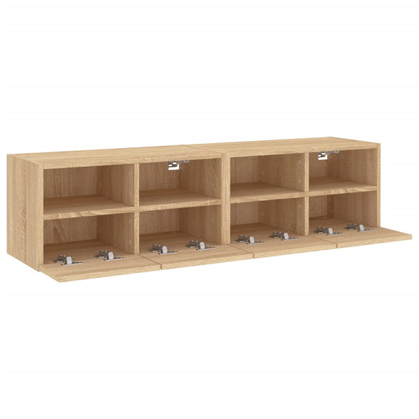 TV-Wandschränke Sonoma-Eiche 60x30x30cm, 2er Set