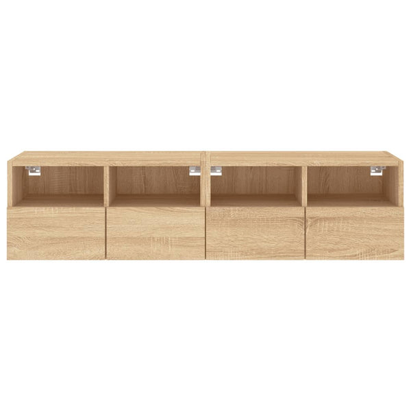 TV-Wandschränke Sonoma-Eiche 60x30x30cm, 2er Set