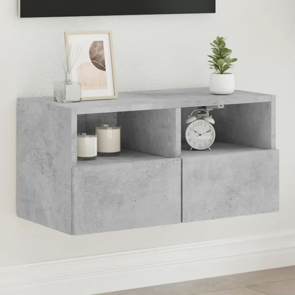 TV-Wandschrank Betongrau 60x30x30 cm