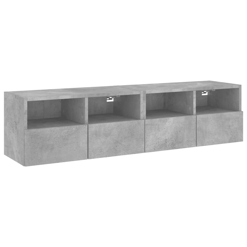vidaXL Meubles TV muraux 2 pcs Gris béton 60x30x30 cm Aggloméré