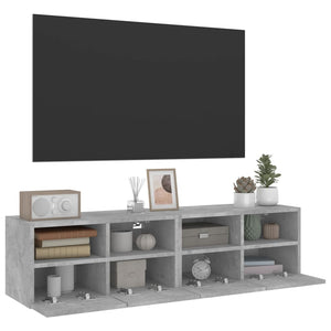 TV-Wandschränke Betongrau 60x30x30 cm, 2er-Set