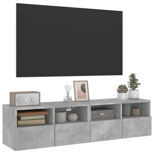 TV-Wandschränke Betongrau 60x30x30 cm, 2er-Set
