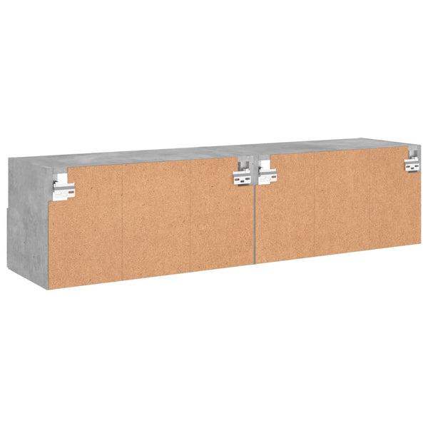 TV-Wandschränke Betongrau 60x30x30 cm, 2er-Set