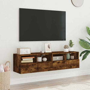 TV-Wandschränke 2er Set Räuchereiche 60 cm