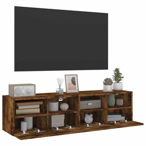 TV-Wandschränke 2er Set Räuchereiche 60 cm