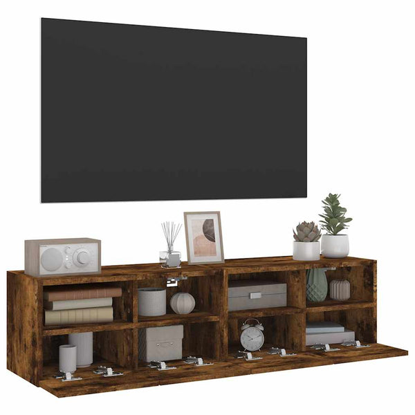 TV-Wandschränke 2er Set Räuchereiche 60 cm