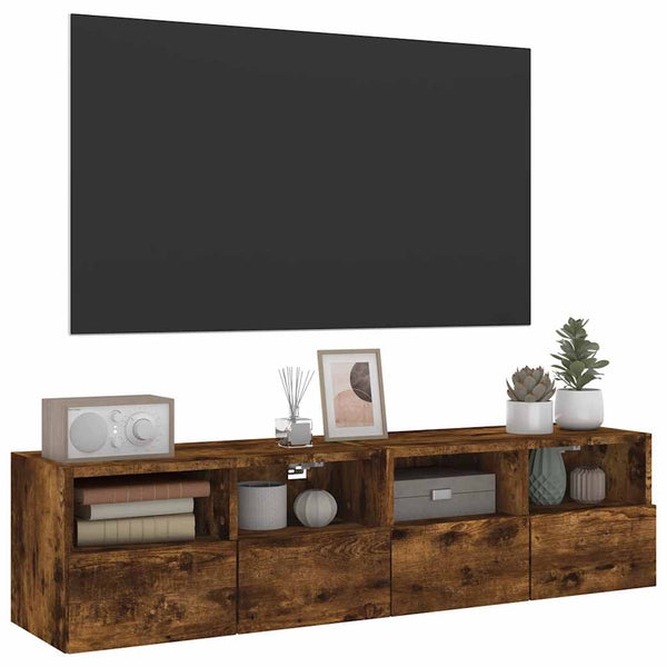 TV-Wandschränke 2er Set Räuchereiche 60 cm