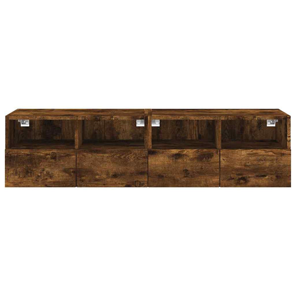 TV-Wandschränke 2er Set Räuchereiche 60 cm