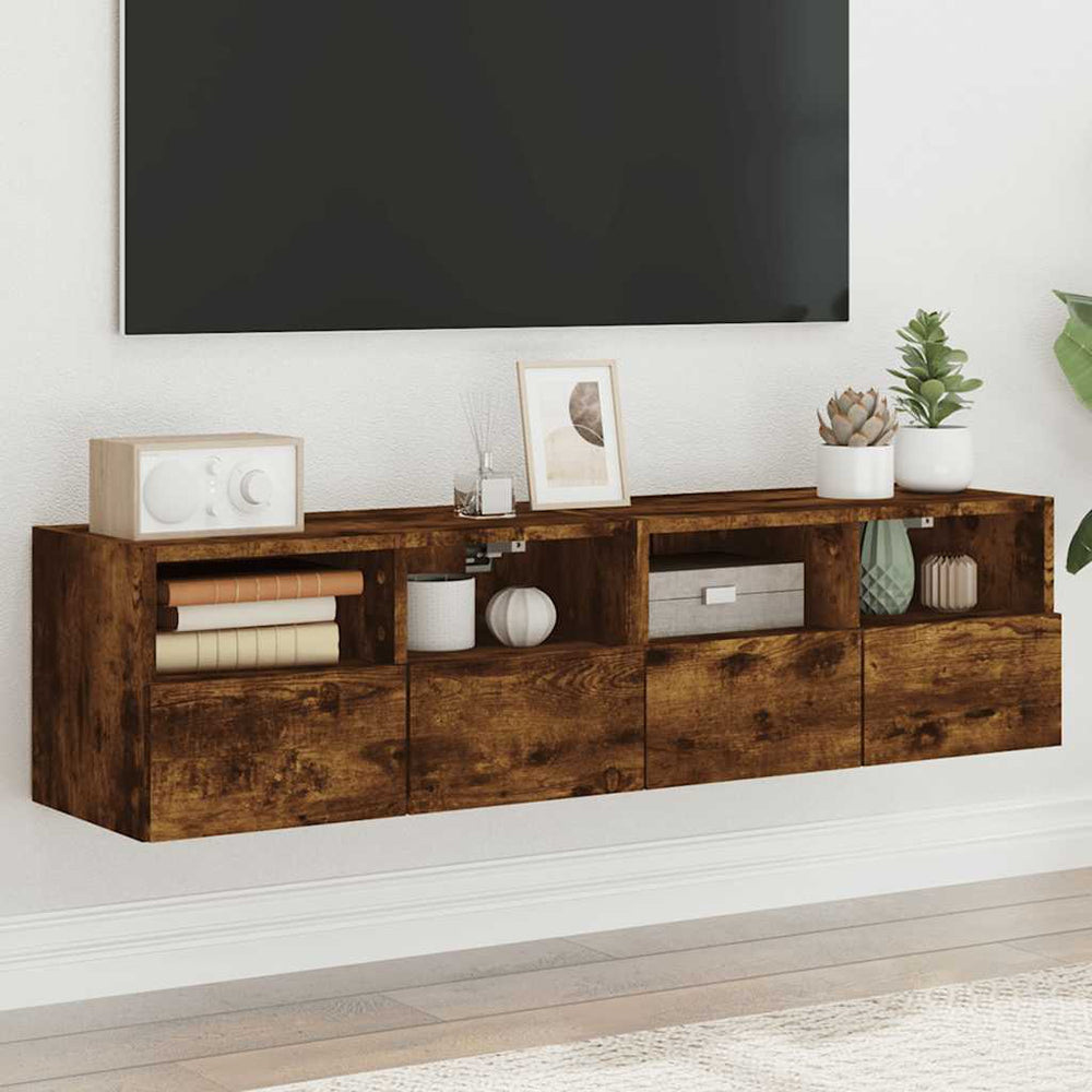 TV-Wandschränke 2er Set Räuchereiche 60 cm