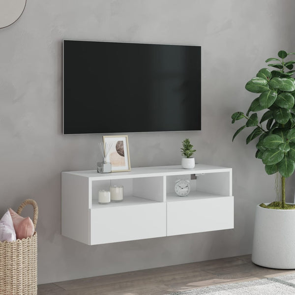 TV-Wandschrank Weiß 80cm