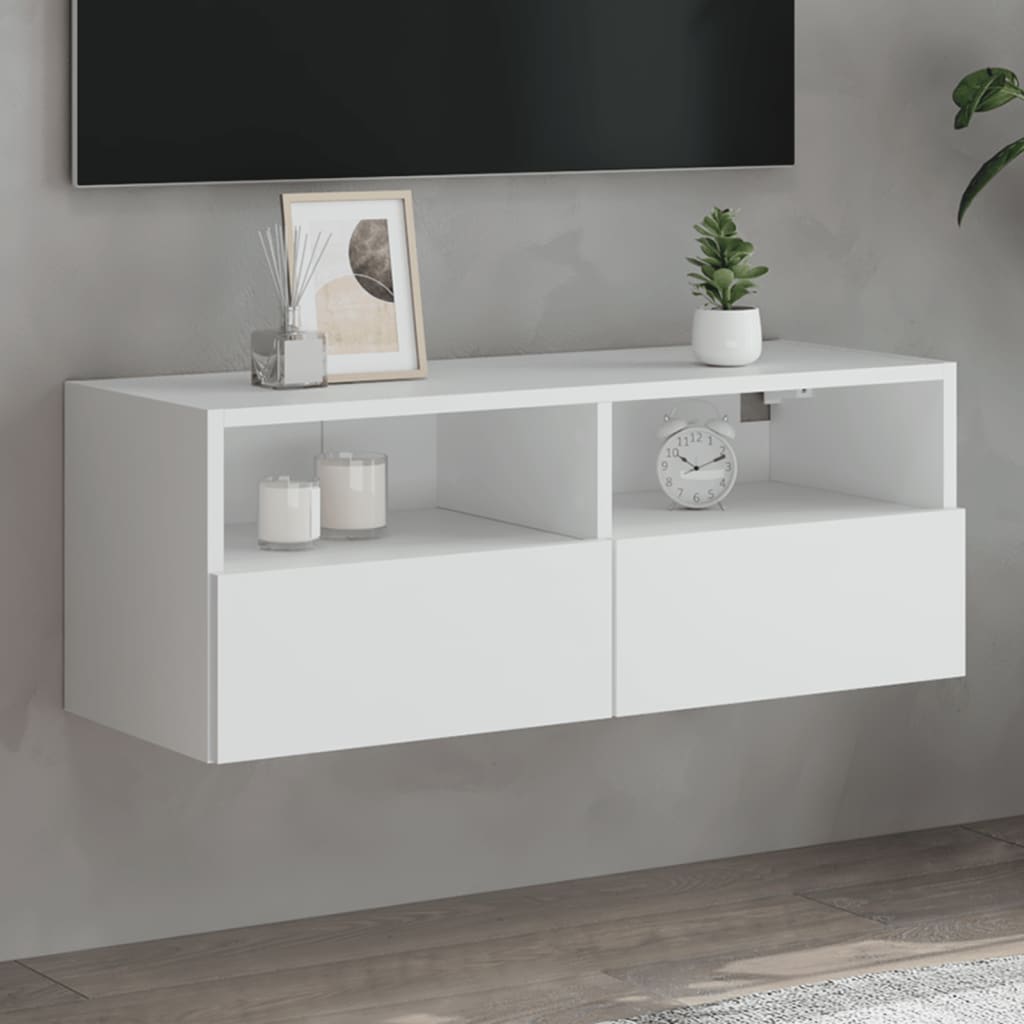 TV-Wandschrank Weiß 80cm