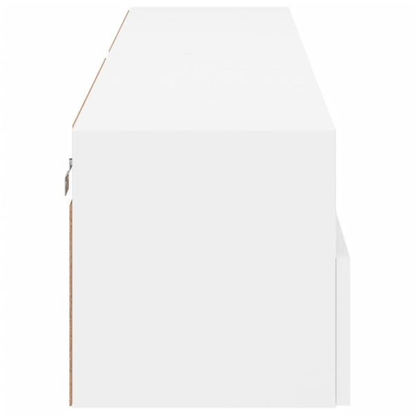 Weiße TV-Wandschränke, 2er Set