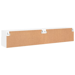 Weiße TV-Wandschränke, 2er Set