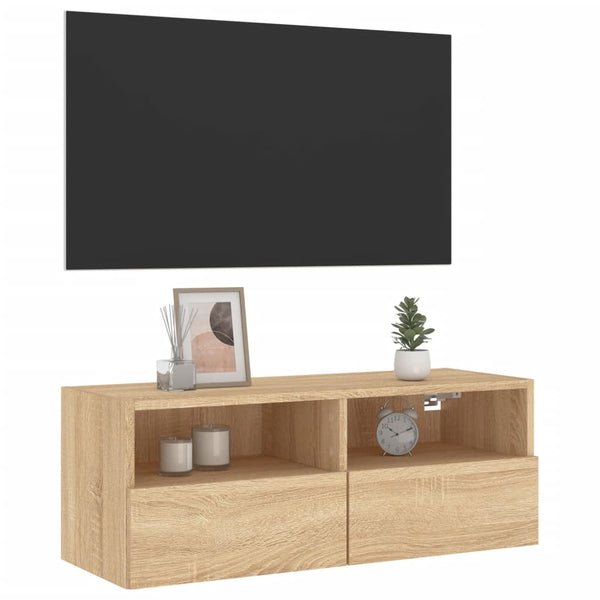 TV-Wandschrank Sonoma-Eiche 80 cm