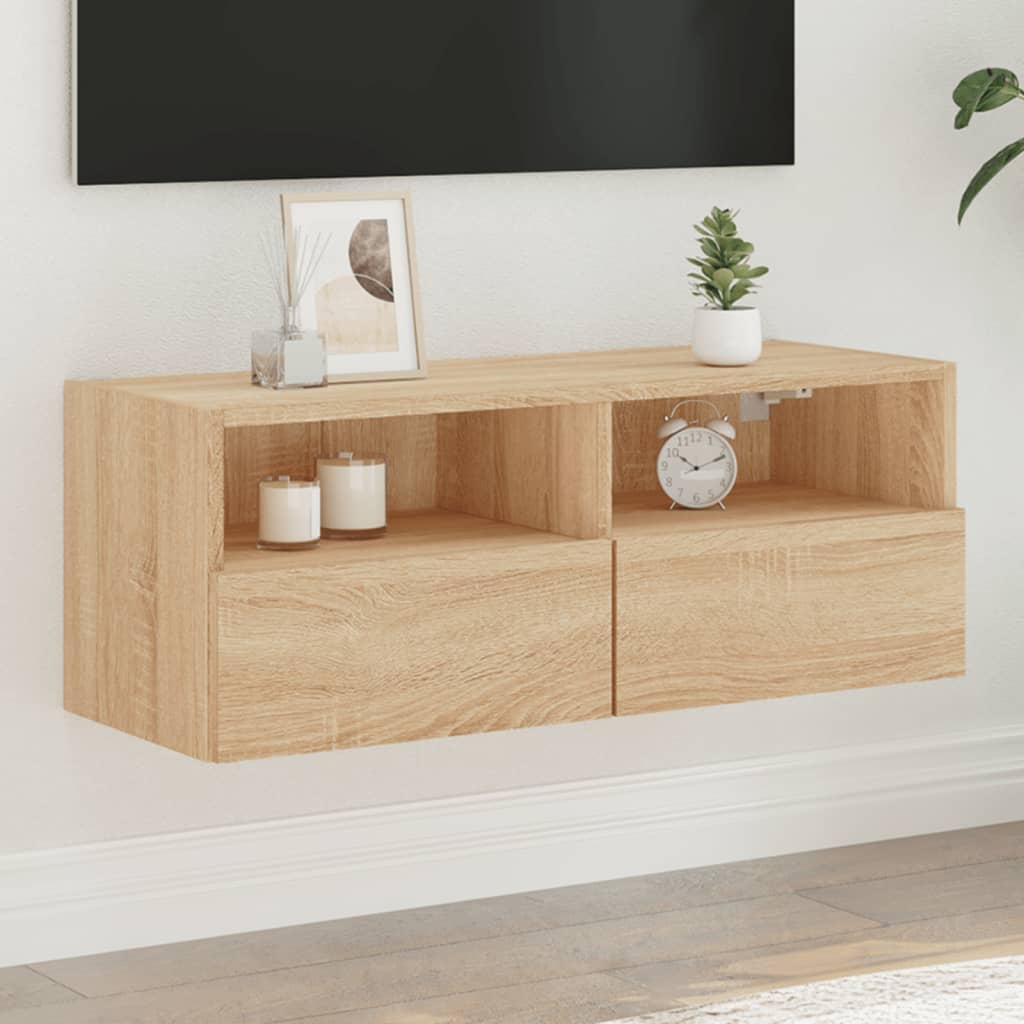 TV-Wandschrank Sonoma-Eiche 80 cm