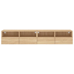 TV-Wandschränke Sonoma-Eiche 80x30x30cm, 2er-Set