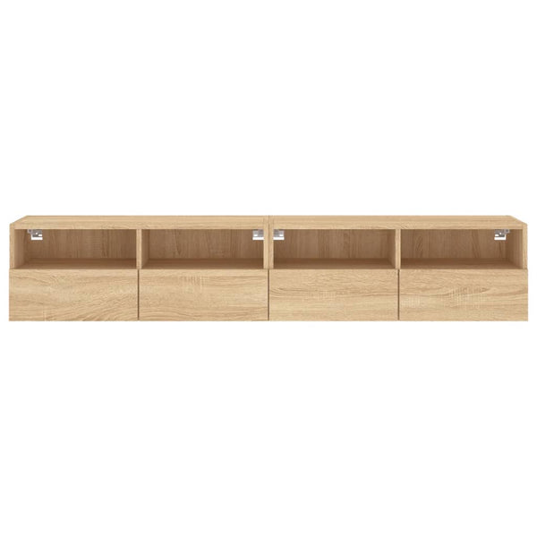 TV-Wandschränke Sonoma-Eiche 80x30x30cm, 2er-Set
